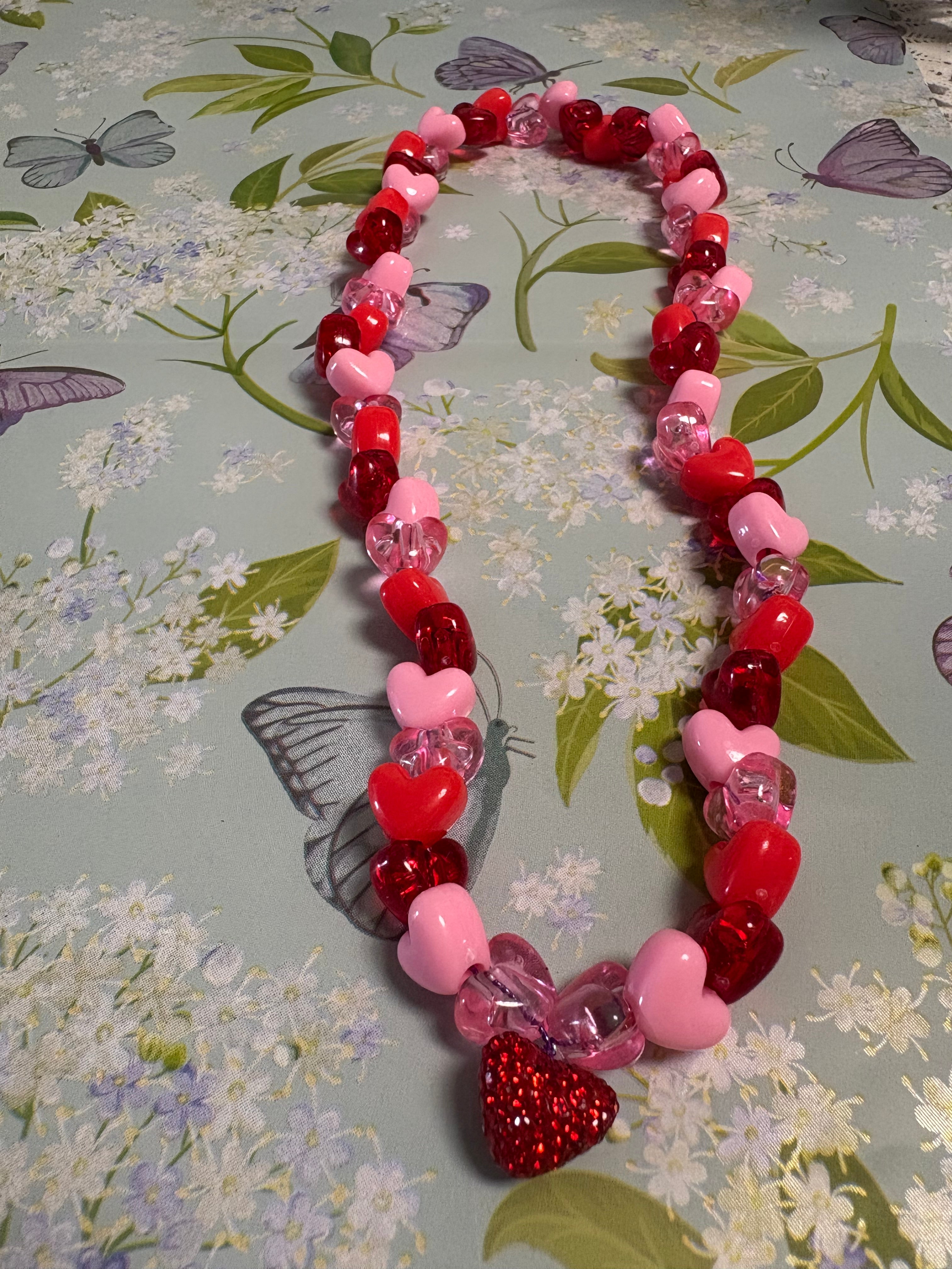 Two heart necklaces for $5